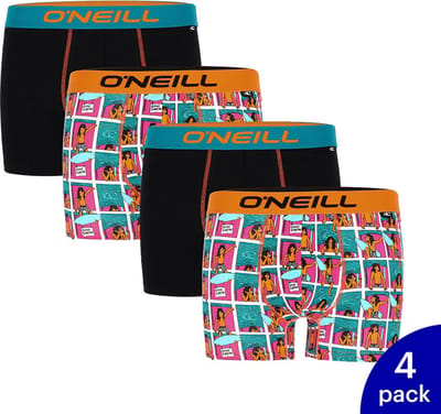O'Neill - 4-Pack - Fashion Boxers - Allover Print - Heren - comic / zwart - L - 900852