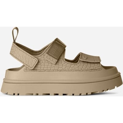 UGG® GoldenGlow Embossed-sandaal in Brown, Maat 39, Polyurethaan