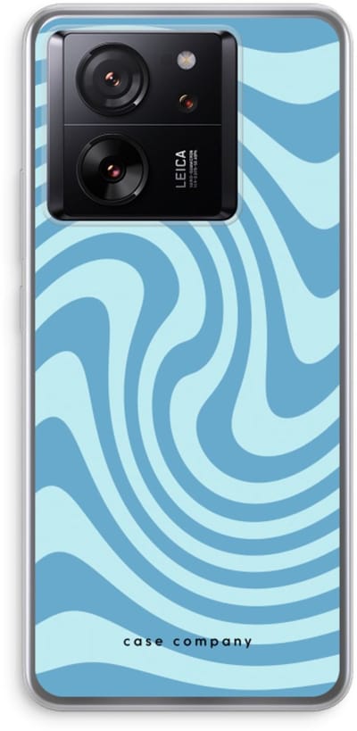 Case Company® - Hoesje geschikt voor Xiaomi 13T Pro hoesje - Swirl Blauw - Soft Cover Telefoonhoesje - Bescherming aan alle Kanten en Schermrand