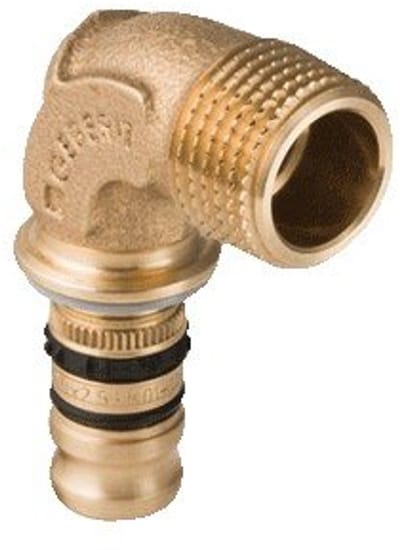 Geberit mepla bend AV / multimedia paneel 90° with male thread: d=20mm r=1