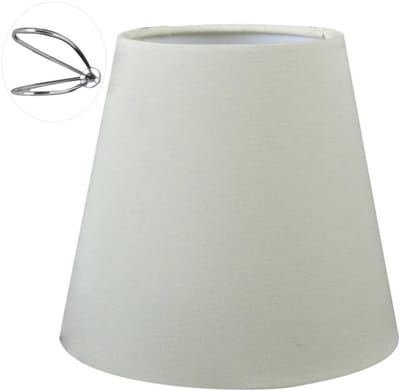 Stijlvolle 14cm Clip-On Kandelaar Lampenkap voor Wand- en Tafellampen, Beige, Perfect voor Interieurdecoratie en Sfeerverlichting