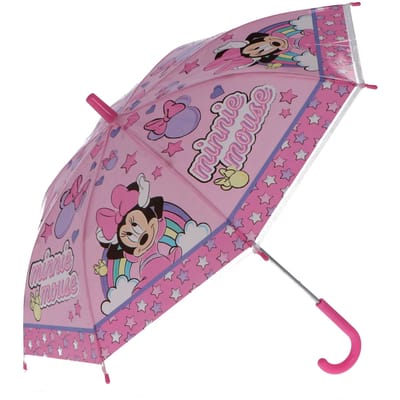 Minnie Mouse Paraplu - Kinderparaplu - Metaal frame - Roze