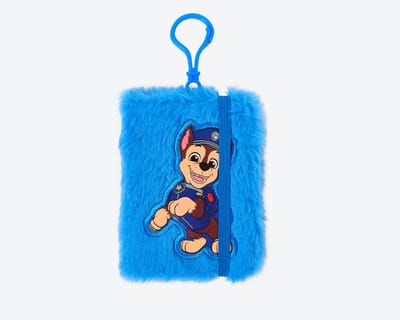 Paw Patrol - fluffy zacht notitieboekje 8 x 10 cm - notebook - donkerblauw