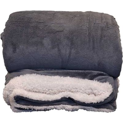 Unique Living - Plaid - Fleece Deken - Lars XL - 220x240cm - Antraciet