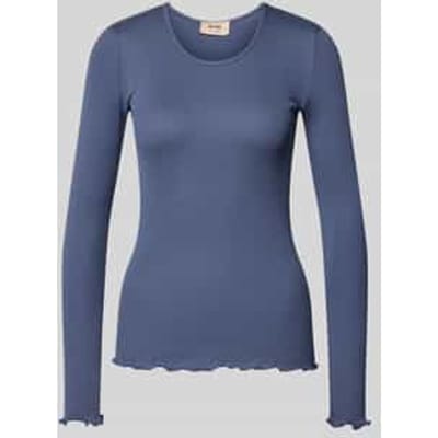 Shirt met lange mouwen met zijdege Model 'Elaine'