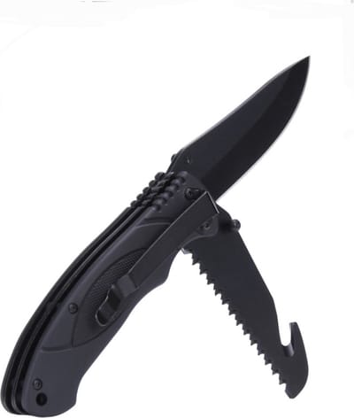 Bushcraft mes zwart - Zakmes - mes