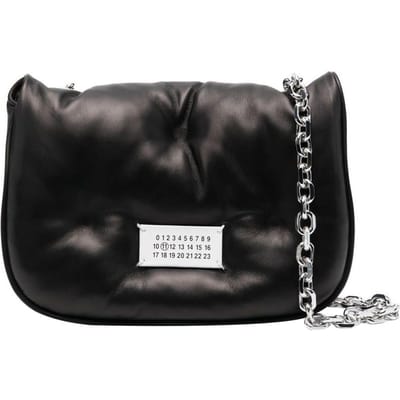 Maison Margiela Glam Slam Logo Ketting Schouderband Crossbody Tas Heren tassen Zwart SB1WG0019P4300T8013 Basic Set (Bag+Dust Bag) gray