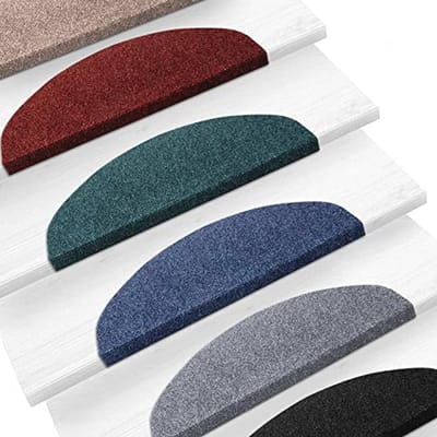 Textielvezel trapmatten voor binnen | Zelfklevende trapbescherming | 15 stuks
