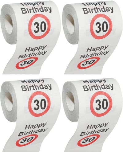 Dailygoods- Toiletpapier Grappig Cadeau - 2-laags - 20 m lang - 10 cm breed - Verjaardag - Decoratief met tekst 'Happy Birthday