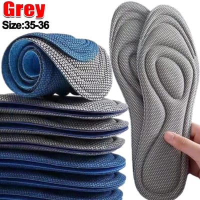 20 stuks Geheugenschuim Orthopedische Binnenzolen Schoenen Mannen Vrouwen Nano Antibacteriële Ontgeurende Binnenzool Zweetabsorptie Hardloop Kussen 3pairs gray