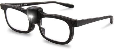 CRLYN® Loepbril voor Volwassenen - Vergrootglas bril - Vergrootspiegel met Verlichting - Zwart