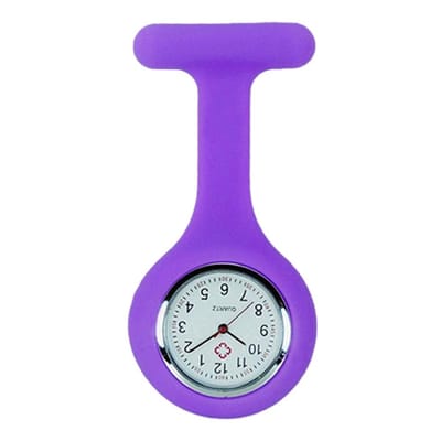 Novaex zusterhorloge Paars - Verpleegkundige horloge - inclusief batterij - Zusterhorloge siliconen - Verpleegstershorloge - verpleegkundige cadeaus