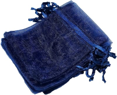Prigta - Organza Zakjes Marineblauw 7 x 9 cm - 50 stuks - Luxe Kleine Cadeauzakjes - Herbruikbaar - Voor Sieraden & Feestgeschenken