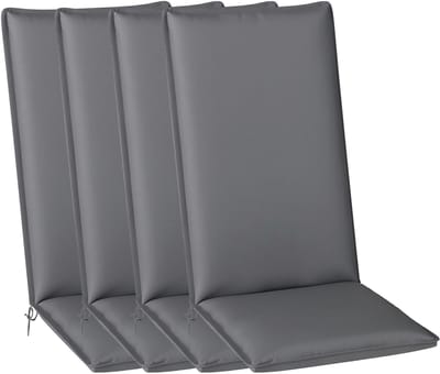 Outsunny-Set kussens voor buitenstoelen-Polyester-124x50x5cm-Donkergrijs
