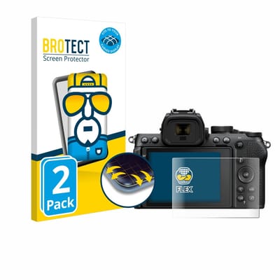 BROTECT - Screenprotector voor Nikon Z50 II - Folie Beschermfolie transparant volledig dekking - 2 Stuks