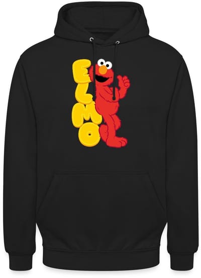Sesamstraat Elmo Portret Hoodie Unisex