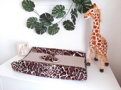 Aankleedkussenhoes | Giraffe print | Badstof | Safari print | ACTIE| Comfykids