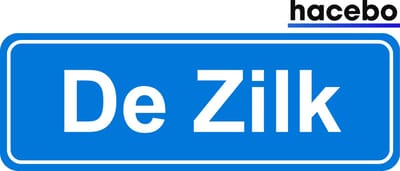 Hacebo - Plaatsnaam Sticker - 29x10 CM - De Zilk sticker - Verkeersborden sticker - grappige cadeaus - De Zilk