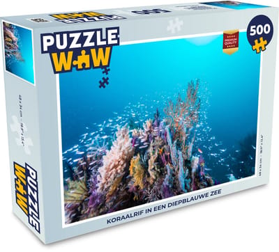 Puzzel Koraalrif in een diepblauwe zee - Legpuzzel - Puzzel 500 stukjes