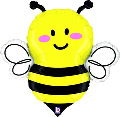 Folieballon bij = bee = abeille, 24 inch = 60cm (flat)