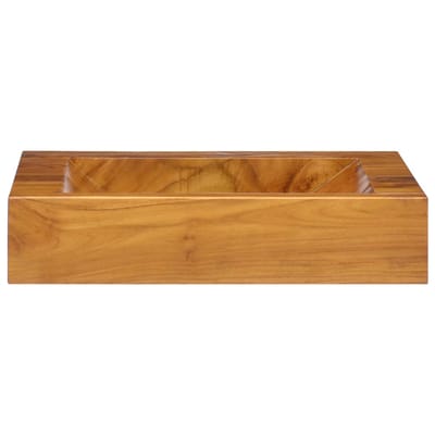 vidaXL - Wastafel - 50x35x10 - cm - massief - teakhout