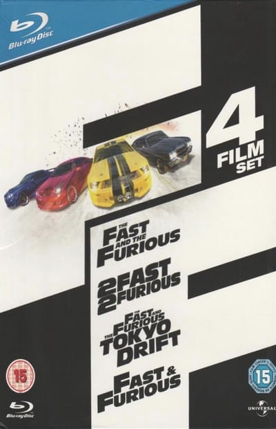 Fast & Furious 1-4 Box Set [Blu-ray] [Region Free], Good, Vin Diesel, Paul Walke