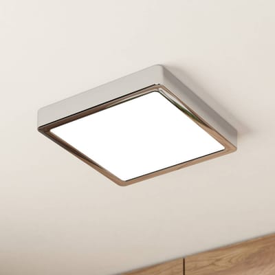 EGLO LED plafondlamp Fueva 5 IP44 3000K chroom 21x21cm