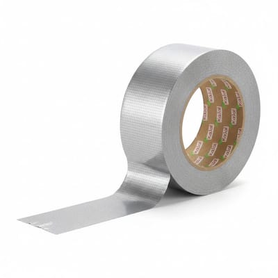 Grijze Duct Tape 50 mm x 50 m – 1 Rol Zilvergrijs | Extra Sterke Waterdichte Reparatie-, Isolatie- en Bevestigingstape | Scheurvast met Hoge Kleefkracht | Voor Binnen & Buiten, Bouw, Garage, Auto en Huishoudelijk Gebruik met Kajal Sticker