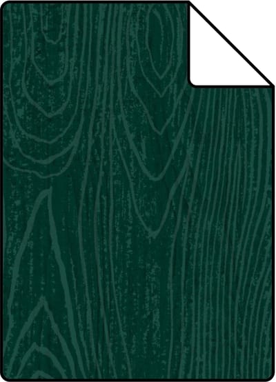 Proefstaal Origin Wallcoverings behang houten planken met nerf smaragd groen - 26,5 x 21 cm - 347557-S