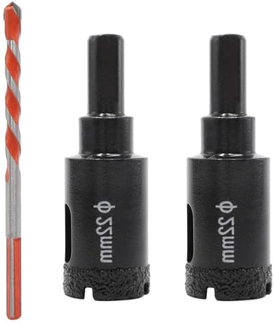 Dailygoods - 2pcs Diamant Boorbit 22mm Set voor Tegels, Marmer en Keramiek met Centreringsboor