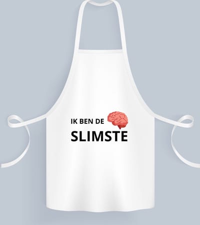 Akyol - ik ben de slimste Keukenschort - Quotes - slimme mensen - de slimste - verjaardagscadeau - verjaardag - cadeau - kado - geschenk - gift - 82 bij 71 cm
