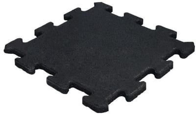 GOMbase - Rubber puzzeltegel met EPDM toplaag 25 mm - Zwart (RAL 9004) - Cfl-S1 - Middenstuk