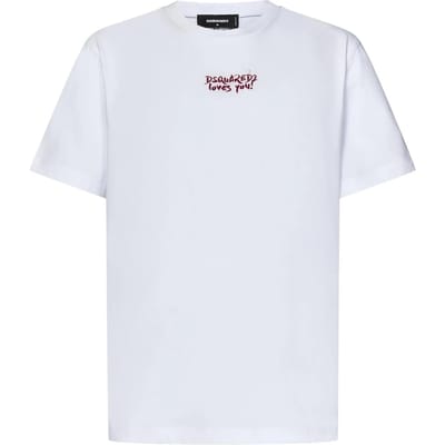 Dsquared2 Loves You Logo Wit T-shirt