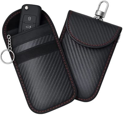 2x Anti-diefstal Beschermhoes Voor Autosleutel I Keyless entry Beschermhoes I RFID Beschermhoes Autosleutels I Carbon I 16 x 12 CM
