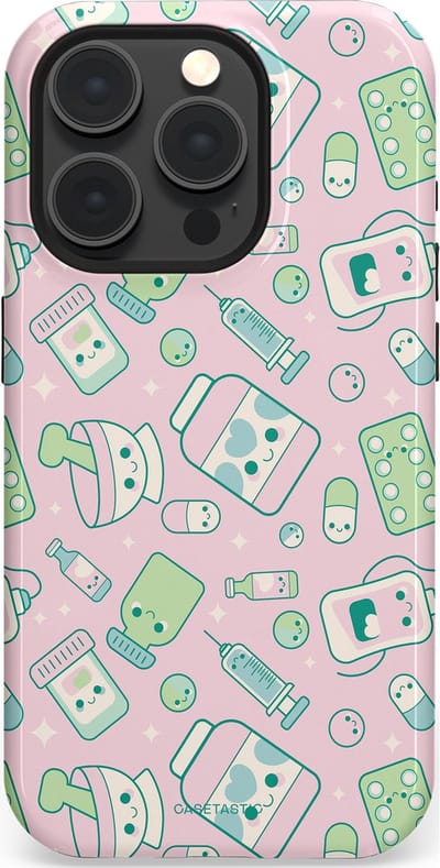 Casetastic Hoesje Geschikt voor Apple iPhone 15 Pro Magsafe - Stijlvolle Beschermende Duo-layer Case - Geneeskrachtig Roze