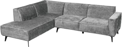 Tower Living Leeds 2 5-AR + Ottoman L - Touch 27 Light grey
