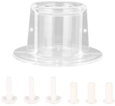 Dailygoods- Nekkraag Transparant - Halswarmer voor Vogels - Acryl - Maat L - Buitendiameter 9,5 cm - Inclusief Schroeven - Halsband