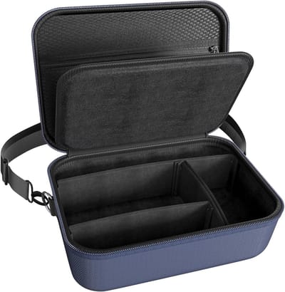 Digitale Camera Hard Shell Tas voor Canon, Nikon en Sony - Reisopbergoplossing in Navy Blauw, Groot Formaat, Bescherming en Draagbaarheid