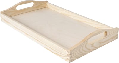 Creative Deco Kleine Houten Dienblad Thee Ontbijt | 39,5 x 24 x 6,3 cm | Handvatten