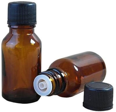 Dailygoods- Reisflessen 20ml - 6 Stuks - Amber Glas - Zwarte Schroefdop - Cosmetische Opslag - UV-bescherming - Ideaal voor Geschenken - Opslagflessen