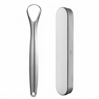 Oneay Tongschraper, vermindert slechte adem (medische kwaliteit), roestvrijstalen tongreinigers, 100% BPA-vrije metalen tongschrapers voor een frissere adem in seconden - 1 stuk