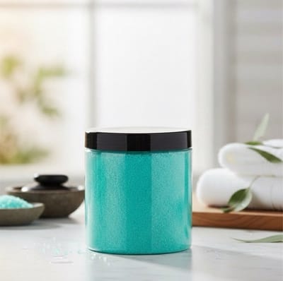 Scrubzout Hamam 300 gram - Pot met zwarte deksel - set van 6 stuks - Hydraterende Lichaamsscrub