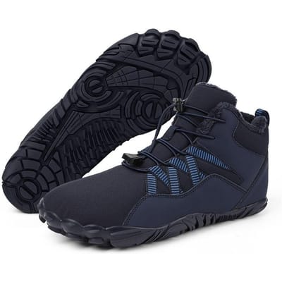 Outdoor Nieuwe Sneeuwlaarzen Heren en Dames Winter Hoge Top Fleece Gevoerd Verdikt Waterdicht Antislip Koudebestendig Koppels Katoenen Schoenen 47 blauw