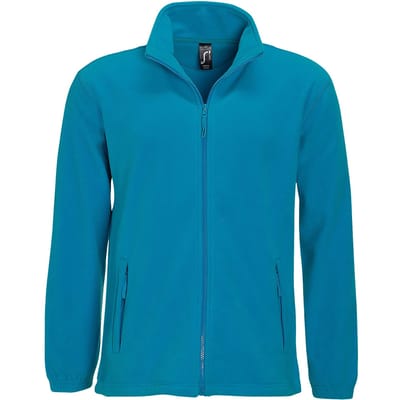 SOLS Heren North Full Zip Outdoor Fleece Jacket (Aqua)