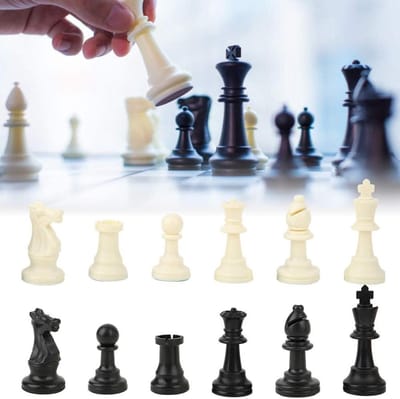 Schaakspel Stukken - Schaakset Speelgoed - Strategisch Denken Oefenen - 34 Stuks Levendige Kleuren