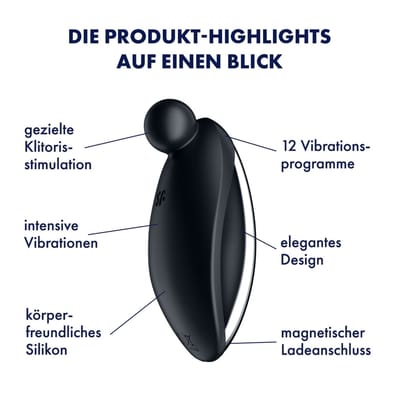 Satisfyer Spot on 2 | 9cm | Oplegvibrator | Clitorisstimulatie | 12 trilprogramma's | Oplaadbaar | Waterdicht (IPX7) | Huidvriendelijke siliconen