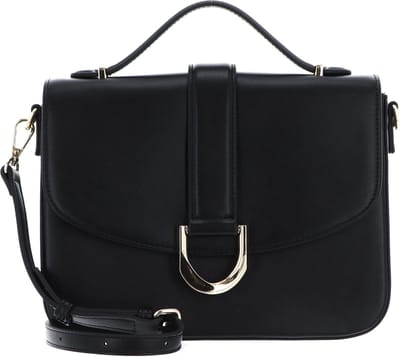 SEIDENFELT MANUFAKTUR Handtas Schoudertas Nellim Handbag Black / Gold Zwart