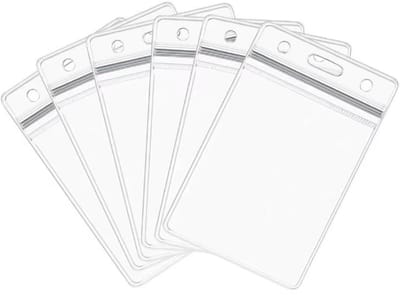 5x Pasjeshouder | Badgehouder | Universeel 8.5 x 6.5 cm | Geschikt Voor Aan Trekkoord of Keycord