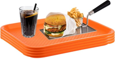 APS Fast Food Serveertablet - Breukbestendig - Vaatwasserbestendig - Oranje - 53x32.5cm - Set van 4
