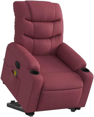 Comfortabele Sta-op Stoel - Relaxfauteuil Elektrisch - Ontspannen en Opstaan - 6-punts Trillingsmassage - 755 x 147 x 805 cm